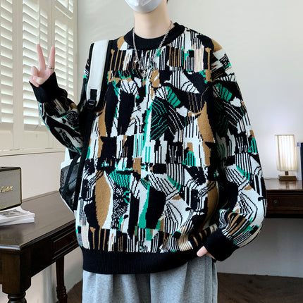 Men's Round Neck Fashion Knitted Sweater