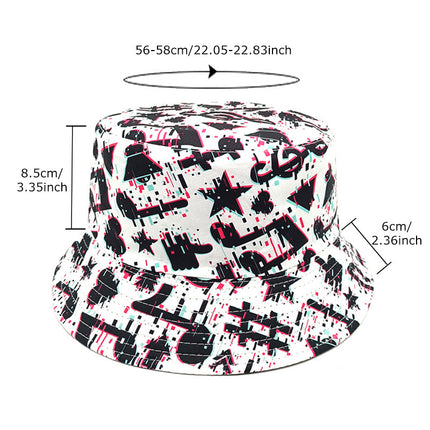 Musical Note Pattern Printing Bucket Hat European And American Summer Outdoor Travel