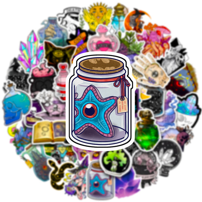 50 Pieces Of Luggage Compartment Waterproof Graffiti Stickers