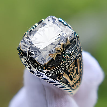 Jade Mans Luukse Ring, Uniek, Vintages en Treffend