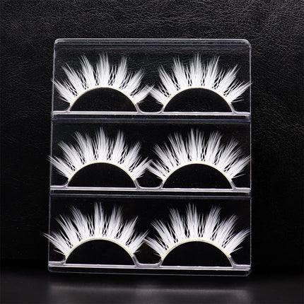 Colorable COS White Long False Eyelashes