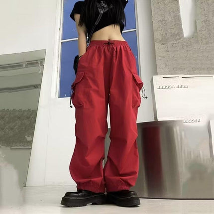 Ultra-thin Wide-leg Design Ankle-tied Dancing Trousers Summer
