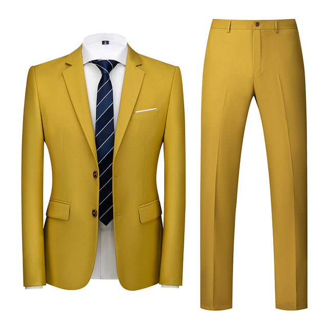 Two-piece Suit With Two Buttons For Wedding