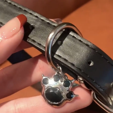 Swart Klein Klokkie Vorm Halssnoer Choker Nekband