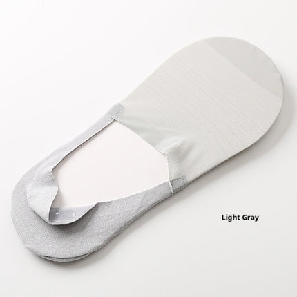 Men's Boat Socks Thin Ice Silk Seamless Mesh Breathable Silicone Non-slip