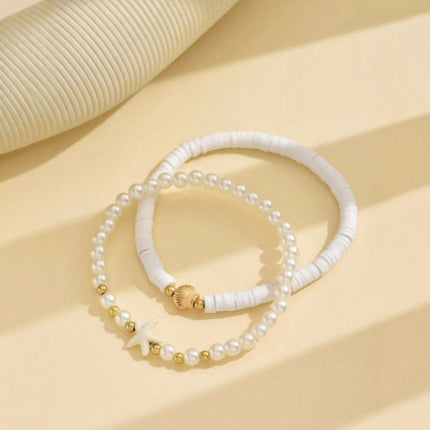 Five-pointed Star Pearl Twin Anklet