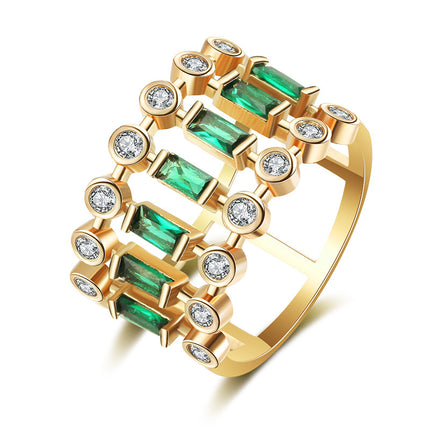 Smarag Goue Ring Instelling met Holte