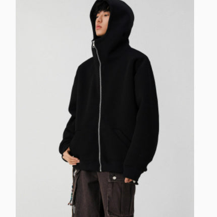 Solid Color Cardigan Sweatshirt Men's Coat