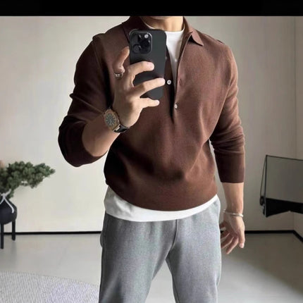 Knitted Long Sleeve Casual Bottoming Shirt