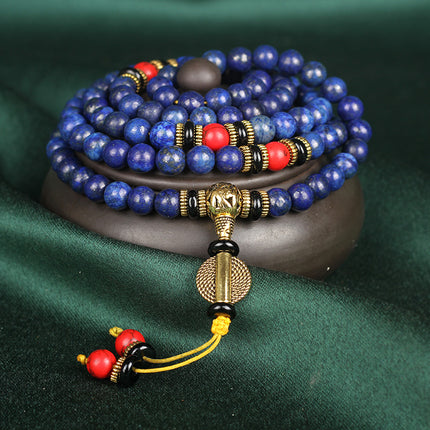 Natuurlike 5A Imperial Lapis Lazuli 108 Krale Armband