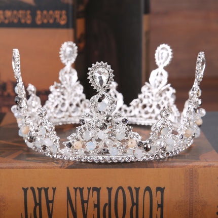 Troubykomstighede Rhinestone-allooi Retro Haarband Troujuwele Kroon