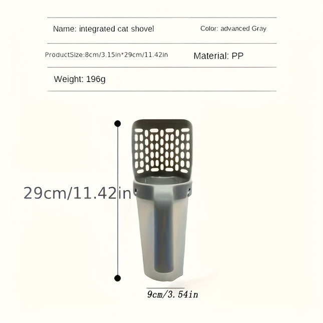 10-Piece Deluxe Cat Litter Scoop Set - Durable PP Material For Long-Lasting Use, Efficient Pet Litter Sifter With Integrated Waste Bag Dispenser For Easy Cleaning, Suitable For All Cat Breeds And Litt