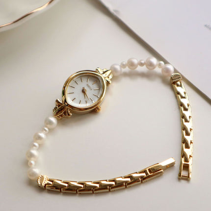 Pearl Women's Niche Pêrelmoer Armbandhorlosie