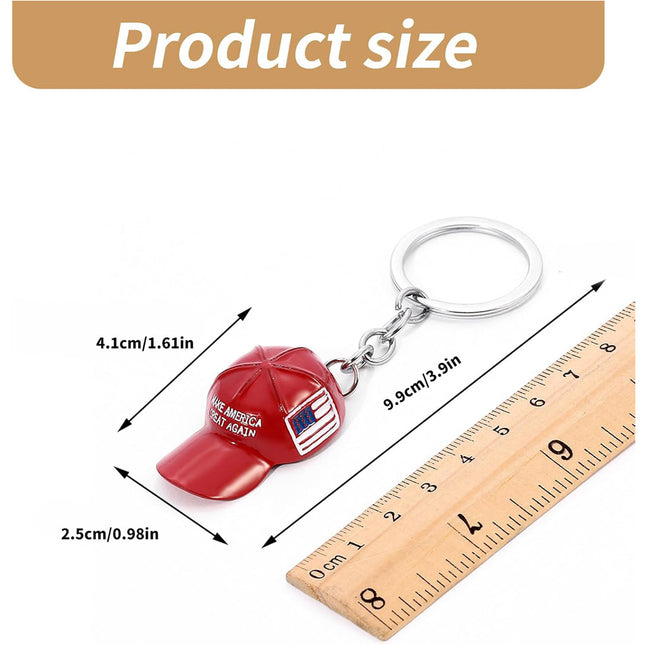 6 STUKS Trump Rooi Hoed Sleutelhanger Hanger Hangornament