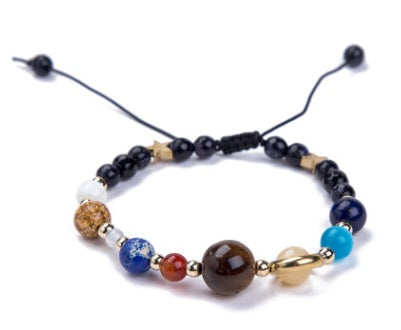 Heelal Sterrestelsel Agt Planete Sonnestelsel Voogster Natuursteen Krale Armband