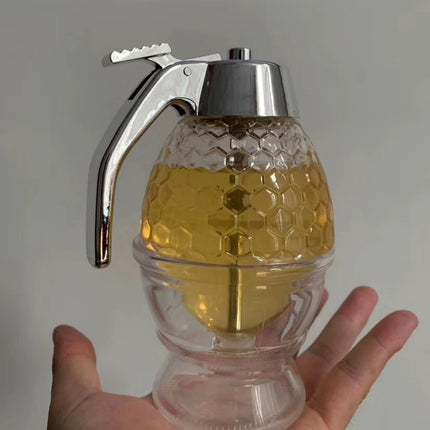 Squeeze Bottle Honey Jar Container Bee Drip Dispenser Kettle Storage Pot