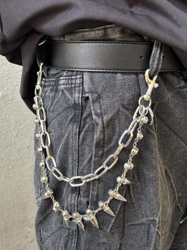 Metal Stretch Pants Chain Ornaments Dual-use Necklace Waist Chain