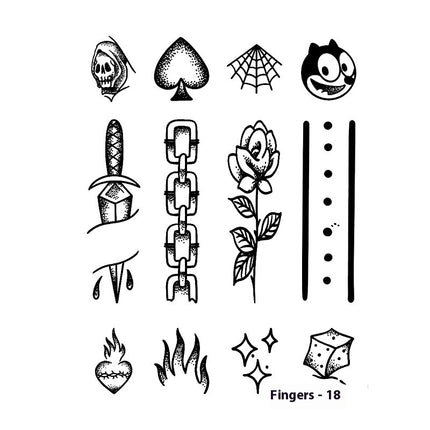 Herbal Juice Tattoo Sticker Sweat-proof Non-reflective Finger Niche Stickers