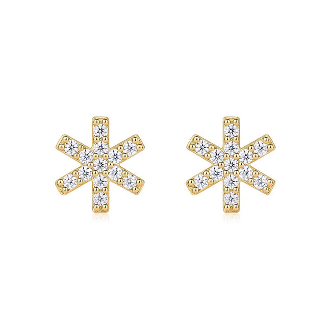 Frost Feather - Premium Moissanite Luxury Fashion Light Luxury Jewelry Stud Earrings S925 Silver Electroplated Gold