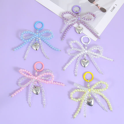 Kreatiewe Mode Kristal Dubbelboog Hanger Sleutelhanger