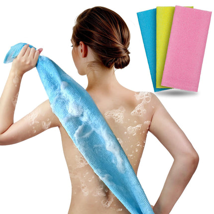 Exfoliating Cleaning Brush Back Rubbing Bath Towel