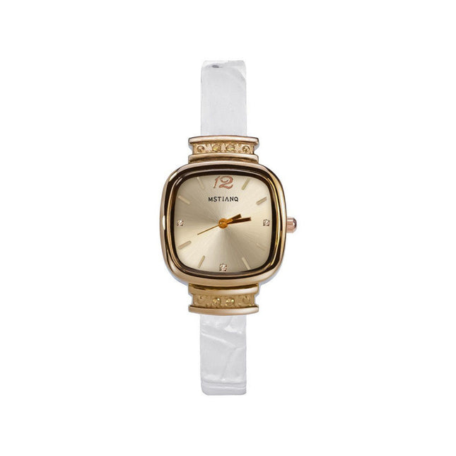 Retro-style Womens Watch With A Minimalist Petite Square Design