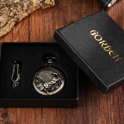 Flip Mechanical Pocket Retro Necklace Watch