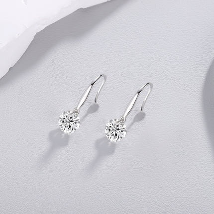 Topgehalte Moissanite Luukse En Modieuse Ligte Luukse Juweliersware Silwer Oorknoppies S925 Silwer Geplateerde Platinum