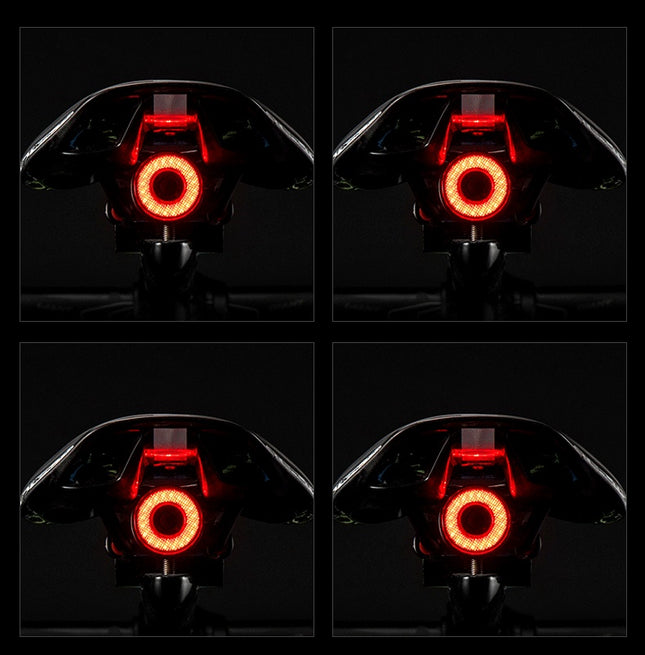 Bicycle Smart Auto Brake Sensing Light IPx6 Waterproof LED Charging Cycling Taillight Bike Rear Light Accessories