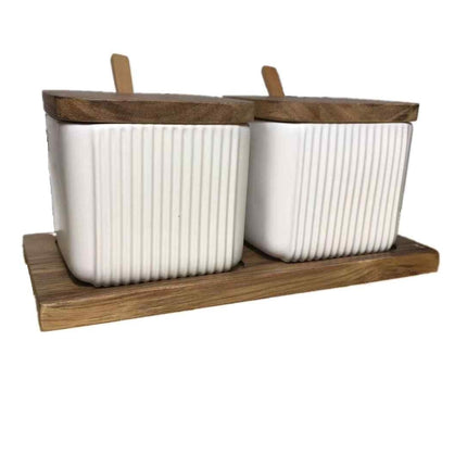 Household Seasoning Box Ceramic Seasoning Jar Set