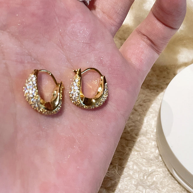 925 Silver Needle High-grade Zircon Earrings For Women