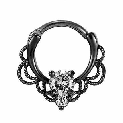 Stainless Steel Opal Nose Ring