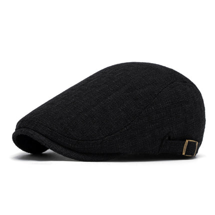 Breathable Cotton And Linen Beret Men's Retro Peaked Cap