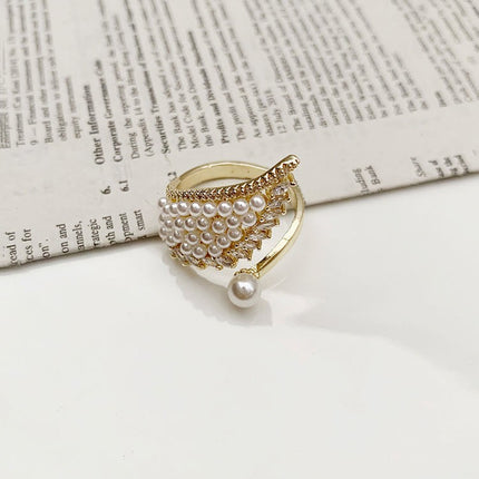 Silwer Sirkoon Vintage Persoonlikheidsring Vir Vroue, Pragtige Wysvingerring, Verstelbare Oop Ring Nuwerwets