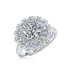 Moissanite 2 Karaat Los Goedere / Verstelbare Opening