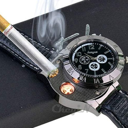New Military USB Lighter Watch Men's