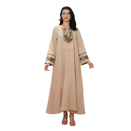 Patchwork Ethnic Style Abaiya Women's Dress