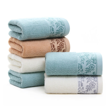Wisteria blom katoen 32-draad jacquard absorberende handdoek