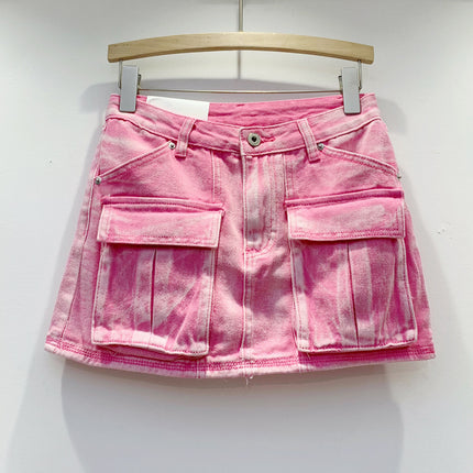 Personalized Workwear With Pocket Denim Skirt