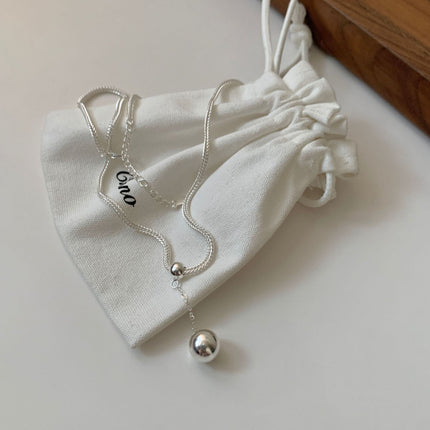 Modieuse Sferiese Halssnoer In S925 Sterling Silwer Vir Vroue