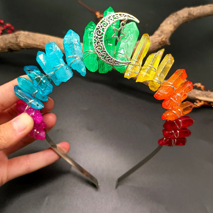 Natural Crystal Crown Hair Band