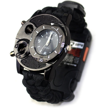 Outdoor survival nylon seven core umbrella rope weaving camping lighting purple light compass survival mountaineering table