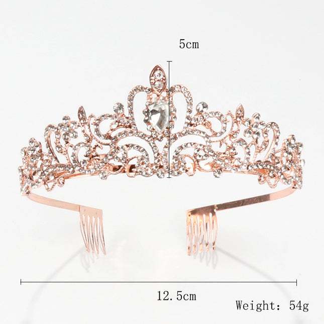 Bruid Legering Diamant Belt Kam Kroon Prinses Verjaardagspartytjie