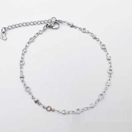 European And American Style Fashion Special-interest Stainless Steel Anklets Love Anklet Multi-style Ins