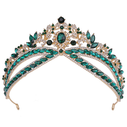 Troukoonhoofbedekking Bruids Rhinestone Troustyl Kroonbykomstighede