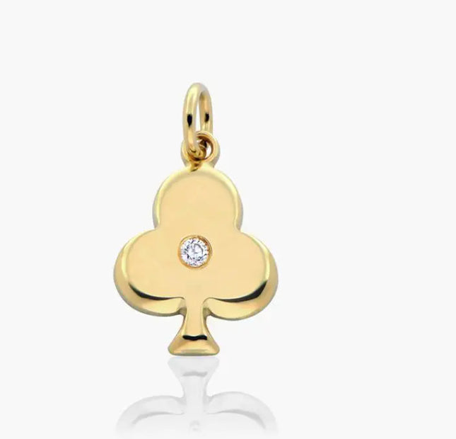 Willow Card Initials Necklace With Diamond Stainless Steel Charm