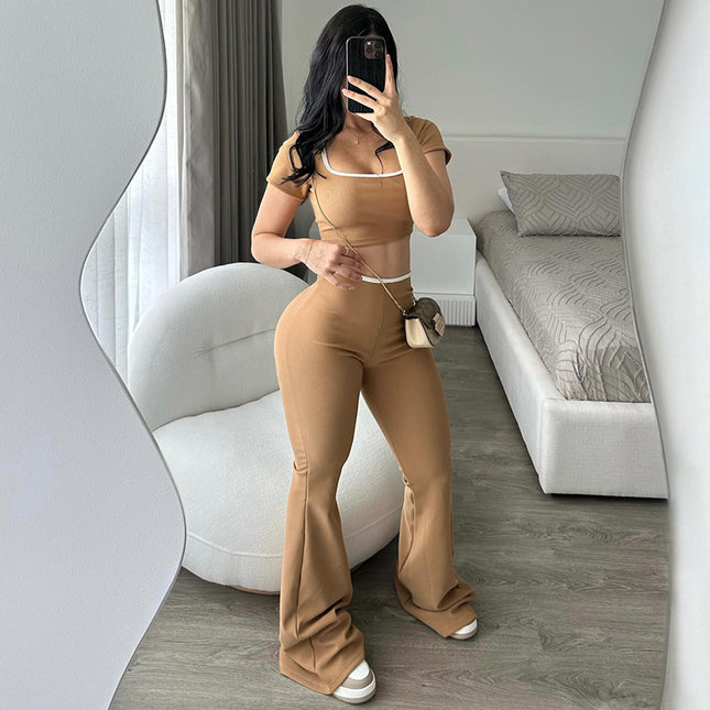 Comfortable Low Waist Elastic Navel Slightly Pull Slimming Suit