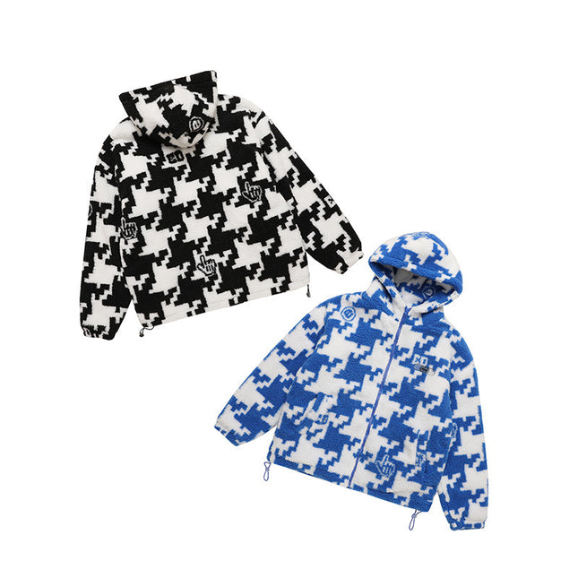 Trendy Loose Irregular Plaid Jacket Couples