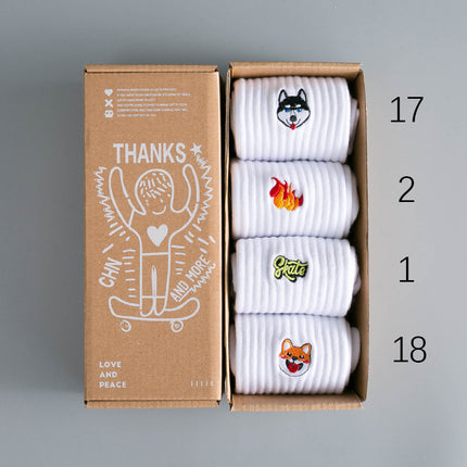 Men's Fashionable Cotton Mid-calf Sweat-absorbing And Anti-odor Socks