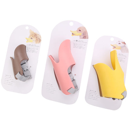 Dog Mask Silicone Duckbilled Sleeve Anti-bite